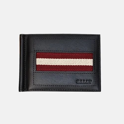Bally 2019 Mens Leather Card Holder / Money Cilp -… - 1