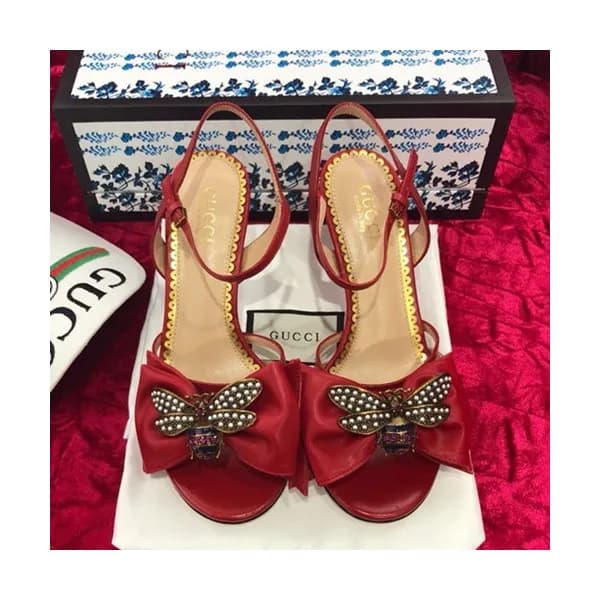 Gucci 2019 Ladies Leather High Heel Sandal - 구찌 20… - 1