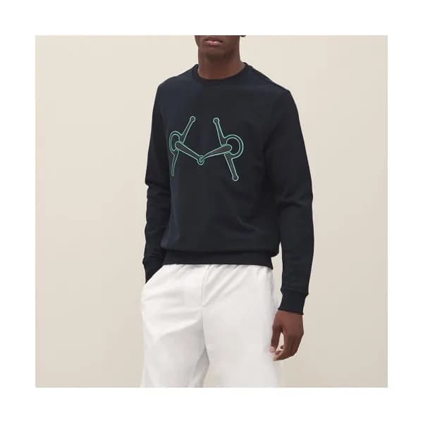 Hermes 2020 Mens Crew-neck Casual Cotton Tshirts- … - 1