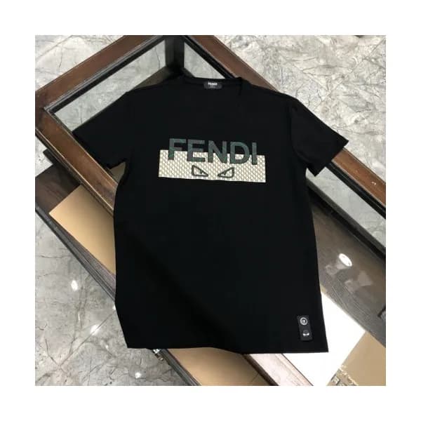 [펜디]Fendi 2020 Mens Logo Casual Silket Short Sleev… - 1