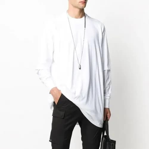 [릭오웬스]Rick Owens 2020 Mens Logo Cotton man-to-man … - 1