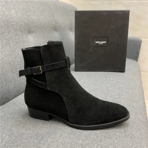 Saint Laurent 2020 Men's Leather Ankle Boots -… - 1