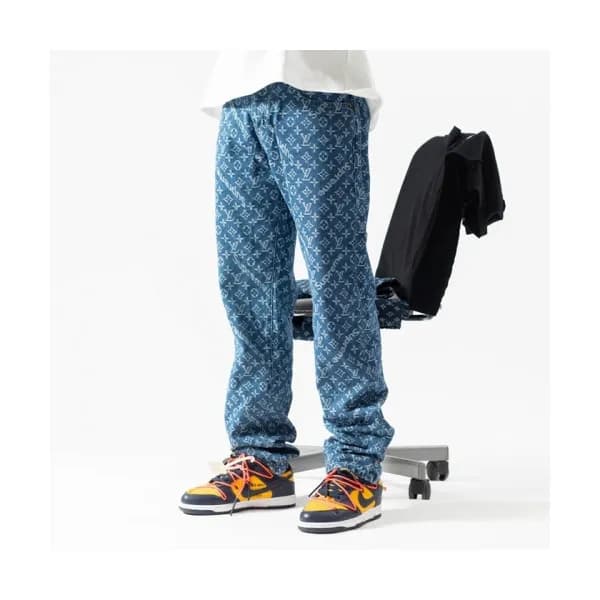 Louis vuitton Mens Monogram Casual Pants Blue - 루… - 1