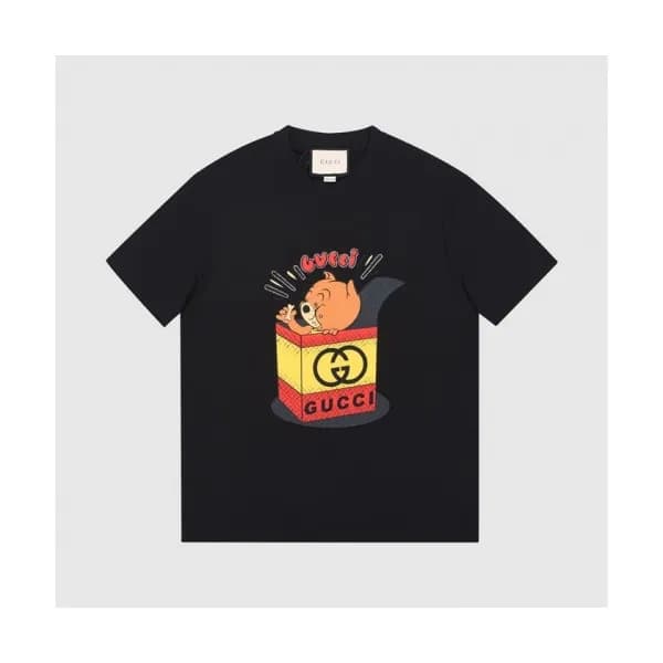 Gucci Mm/Wm Logo Short Sleeved Tshirts Black - 구찌… - 1