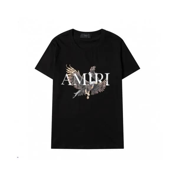 Amiri Mm/Wm Logo Cotton Short Sleeved Tshirts Blac… - 1