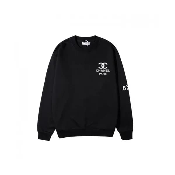 Chanel Mm/Wm Crew-neck Logo Cotton Tshirt Black -… - 1