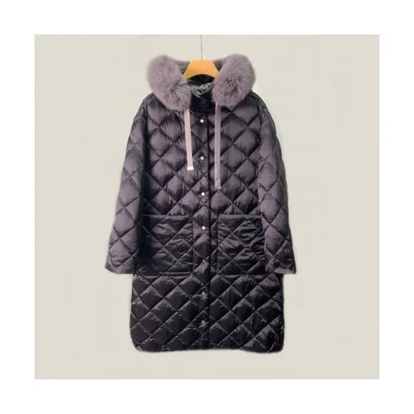 Maxmara Ladies Duck Down Long Padding Navy - 막스마라… - 1
