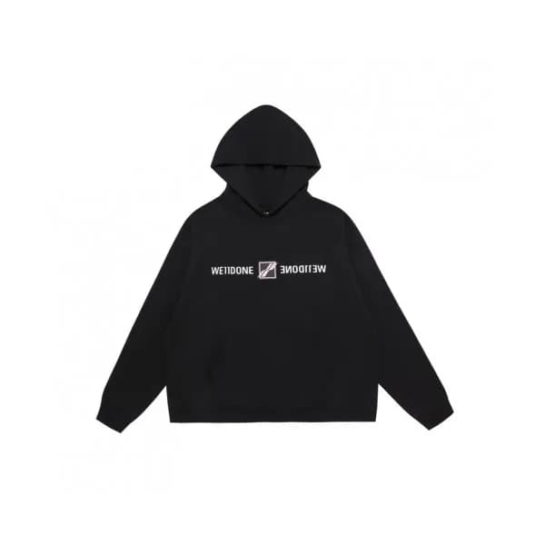 WELLDONE Mm/Wm Retro Logo Hoodie Black - 웰던 2021 … - 1