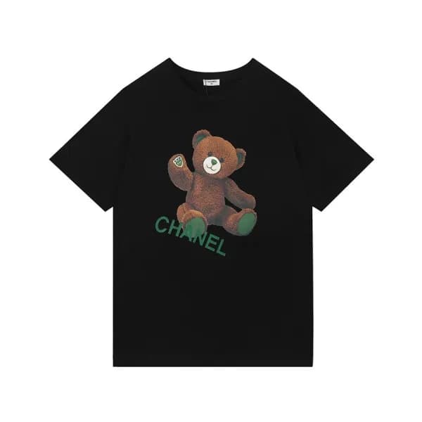 샤넬 남성 크루넥 블랙 반팔티 - Mens Black Tshirts - chl0850x - 1