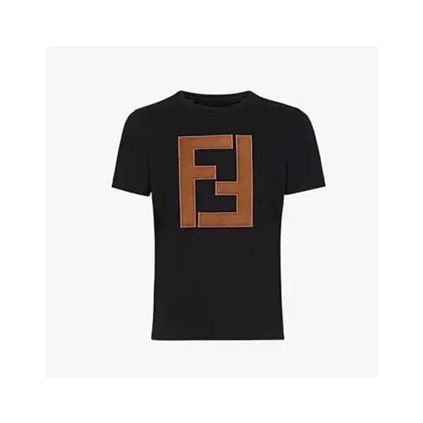 펜디 남성 크루넥 블랙 반팔티 - Mens Black Tshirts - fen01150x - 1