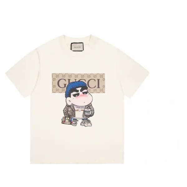 구찌 남성 크루넥 아이보리 반팔티 - Mens Iwory Tshirts - guc04722… - 1