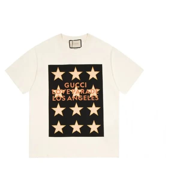 구찌 남성 크루넥 아이보리 반팔티 - Mens Ivory Tshirts - guc04739… - 1