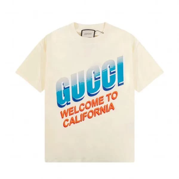 구찌 남성 아이보리 크루넥 반팔티 - Mens Ivory Tshirts - guc04851… - 1