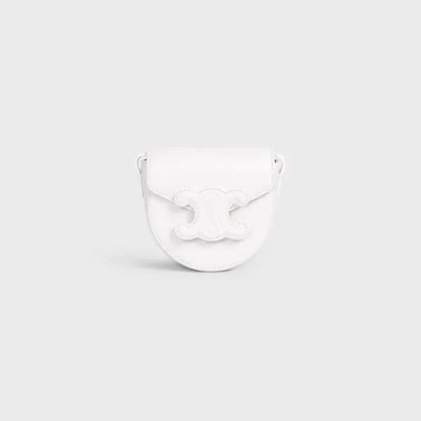 셀린느 여성 Cuir Besace 화이트 미니백 - Womens White Mini Bag… - 1