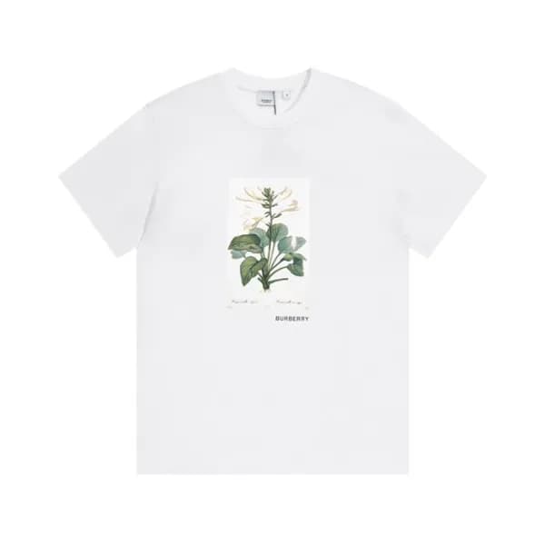 버버리 남성 화이트 크루넥 반팔티 - Mens White Tshirts - Bur04381… - 1