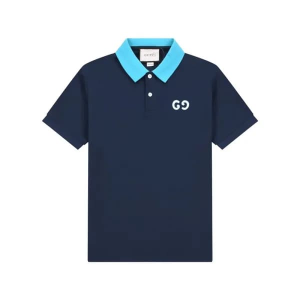 구찌 남성 네이비 폴로 반팔티 - Mens Navy Tshirts - guc04140x - 1