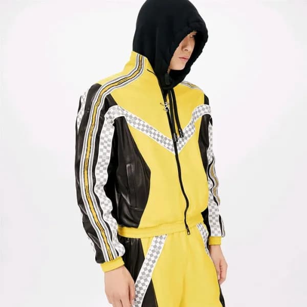 루이비통 남성 옐로우 가죽 자켓 - Mens Yellow Jackets - lou05199… - 1