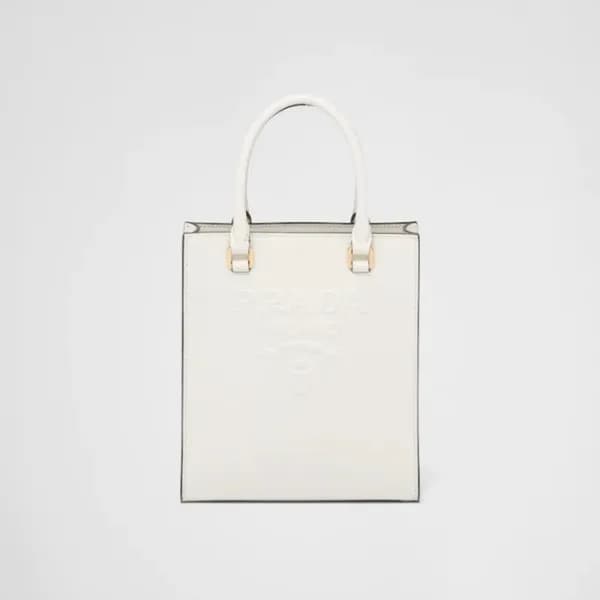 프라다 여성 화이트 미니 토트백 - Prada Womens White Tote Bag - … - 1
