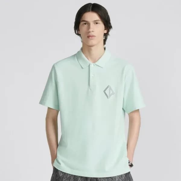 디올 남성 민트 폴로 반팔티 - Dior Mens Mint Short sleeved Tsh… - 1