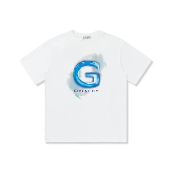 지방시 남성 크루넥 화이트 반팔티 - Givenchy Mens White Short Sle… - 1