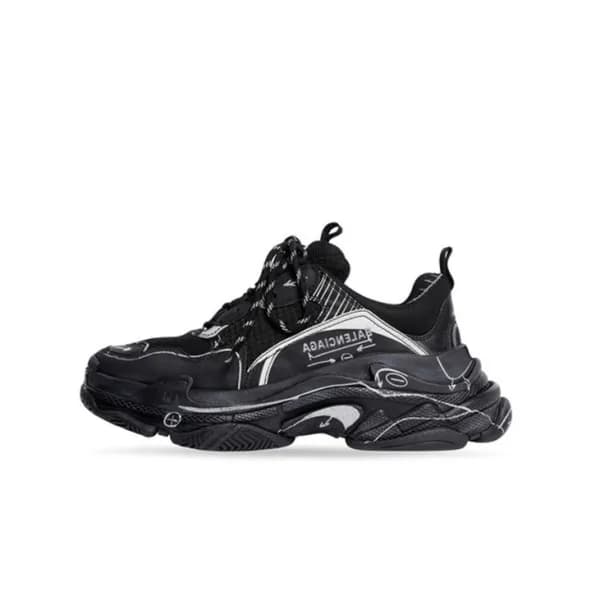 발렌시아가 남/녀 블랙 스니커즈 - Balenciaga Mens Black Sneakers… - 1
