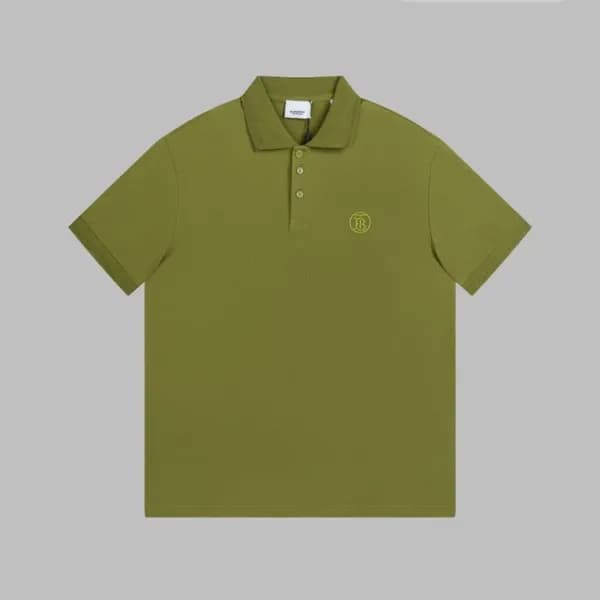 버버리 남성 그린 크루넥 반팔티 - Burberry Mens Green Short Slee… - 1