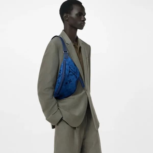 루이비통 남성 블루 힙색 - Louis vuitton Mens Blue Hip Sack -… - 1