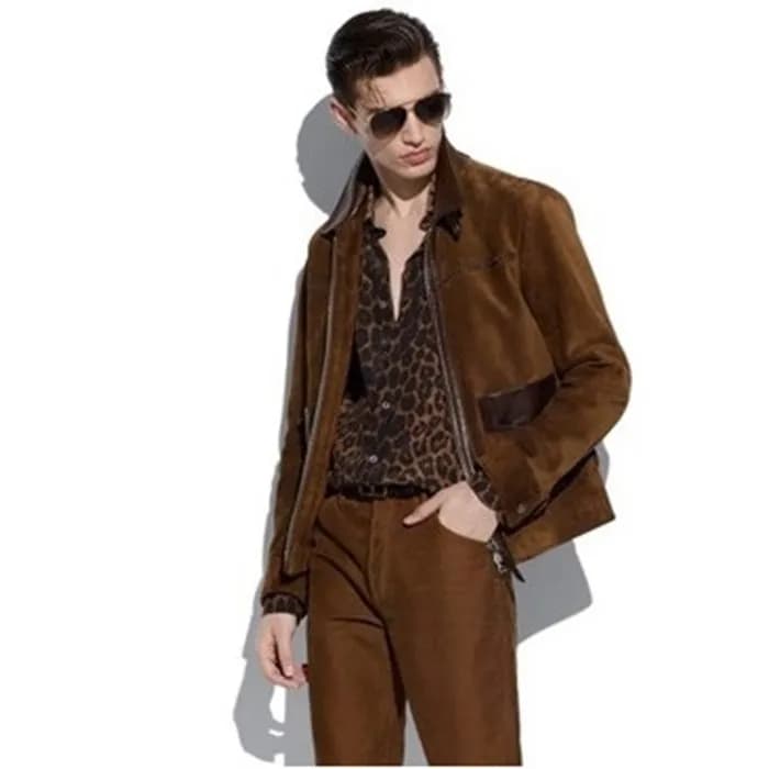 톰포드 남성 브라운 가죽 자켓 - Tomford Mens Brown Jackets - to… - 1