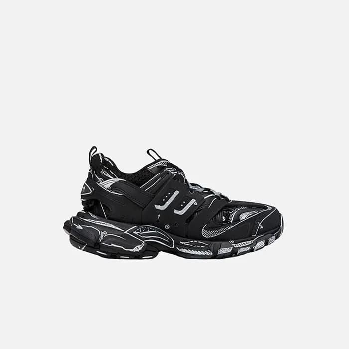 발렌시아가 남/녀 트랙 그래피티 블랙 스니커즈 【매장-180만원대】 - Balenciaga… - 1