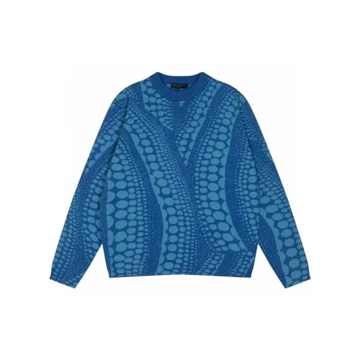 루이비통 남성 블루 크루넥 니트 - Louis vuitton Mens Blue Knits-… - 1