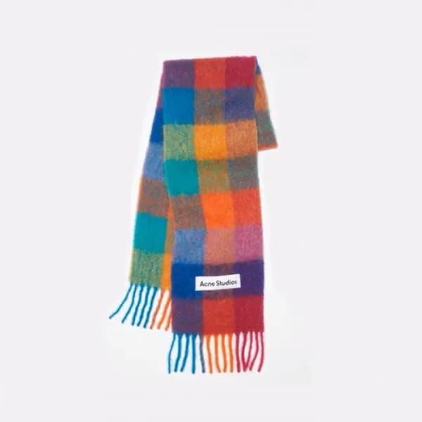 아크네 남/녀 레드 머플러 - Acne Unisex Red Muffler - acc1556… - 1