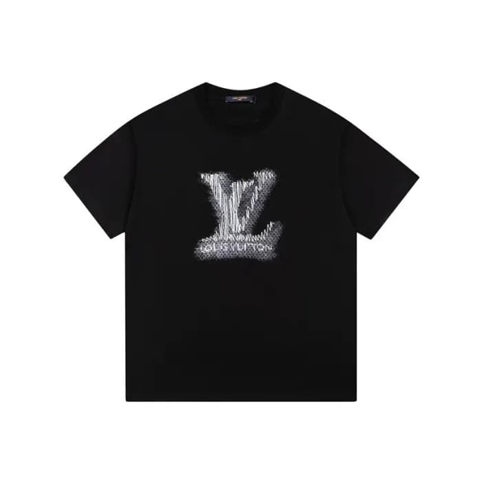 루이비통 남성 블랙 티셔츠 - Louis vuitton Mens Black Tshirts … - 1