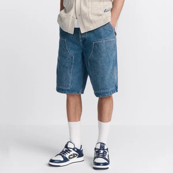 디올 남성 블루 반바지 - Dior Mens Blue Half-pants - dic403x - 1