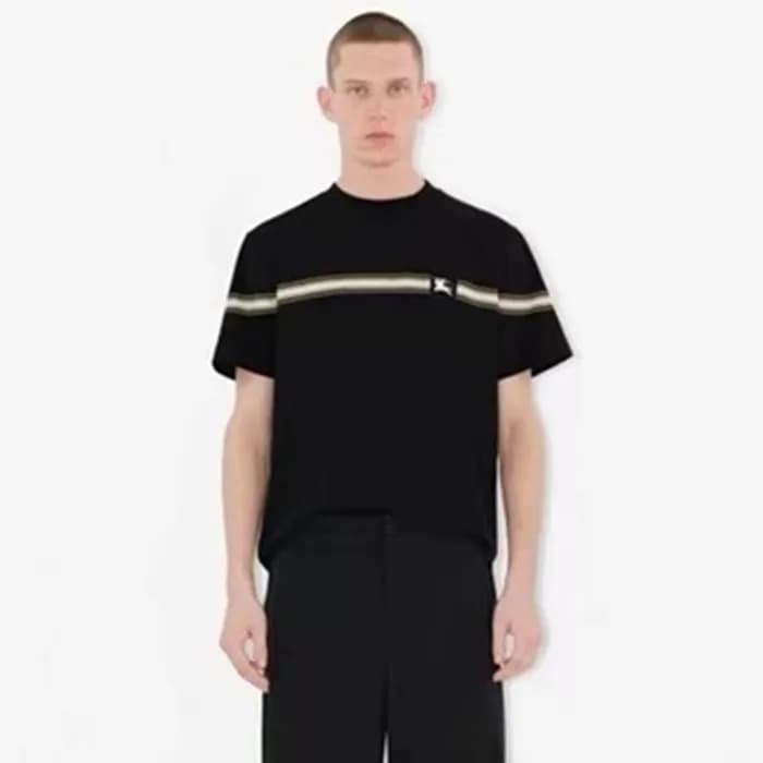 버버리 남성 블랙 티셔츠 - Burberry Mens Black Tshirts - buc3… - 1