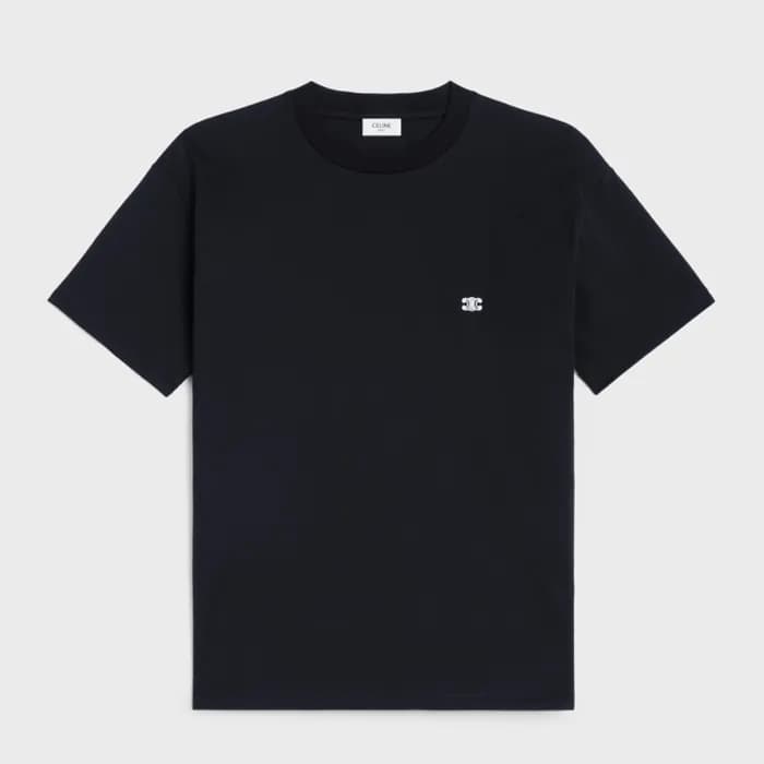 셀린느 남성 블랙 반팔 티셔츠 - Celine Mens Black Tshirts - cec… - 1