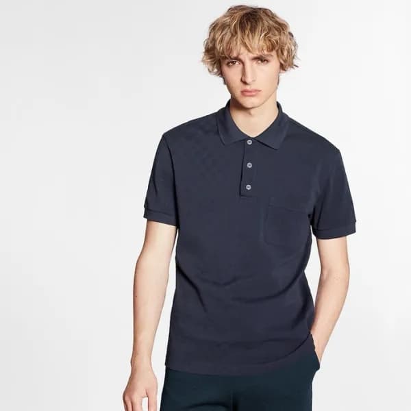 루이비통 남성 네이비 반팔티 - Louis vuitton Mens Navy Tshirts … - 1