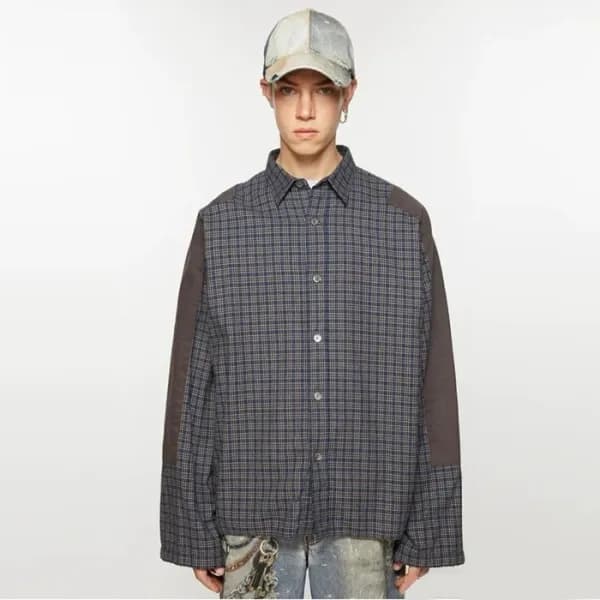 아크네 남성 체크 셔츠 - Acne Studios Mens Dress Shirts - an… - 1