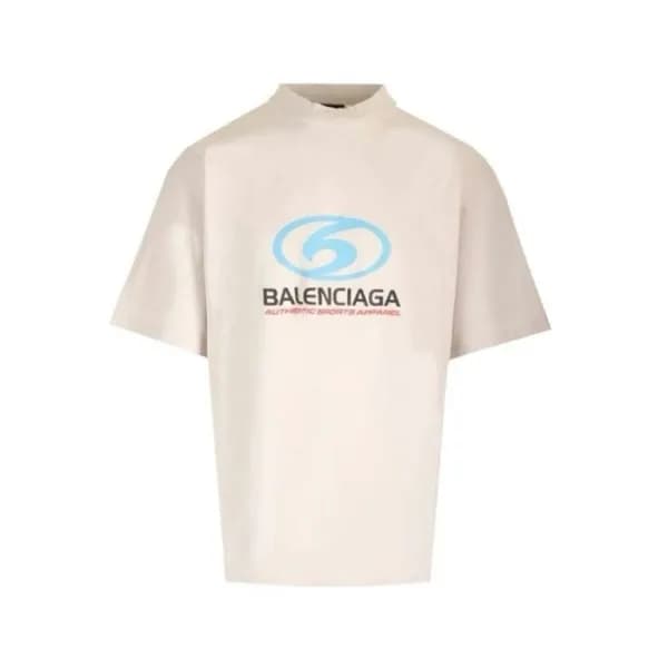 발렌시아가 남성 베이지 반팔 티셔츠 - Balenciaga Mens Beige Tshirt… - 1