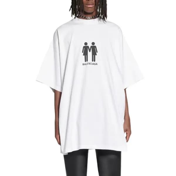 발렌시아가 남성 라운드 반팔 티셔츠 - Balenciaga Mens Round Tshirt… - 1