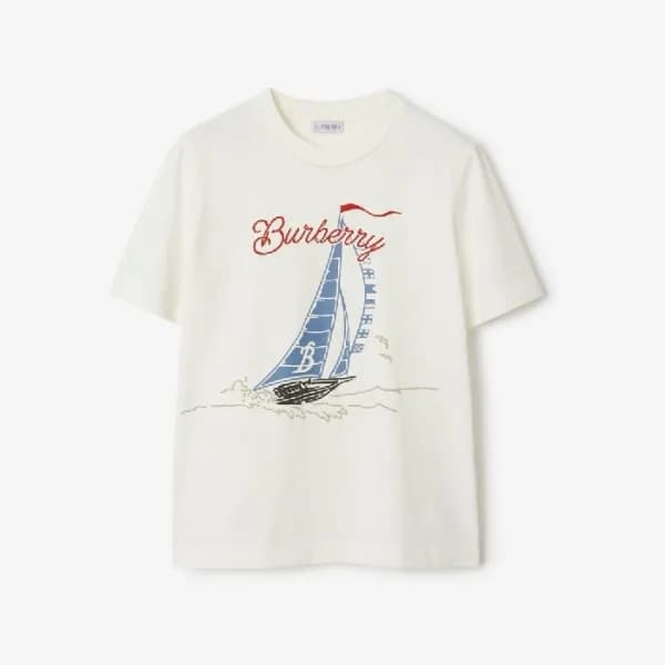 버버리 여성 반팔 티셔츠 - Burberry Womens Round Tshirt - buc… - 1