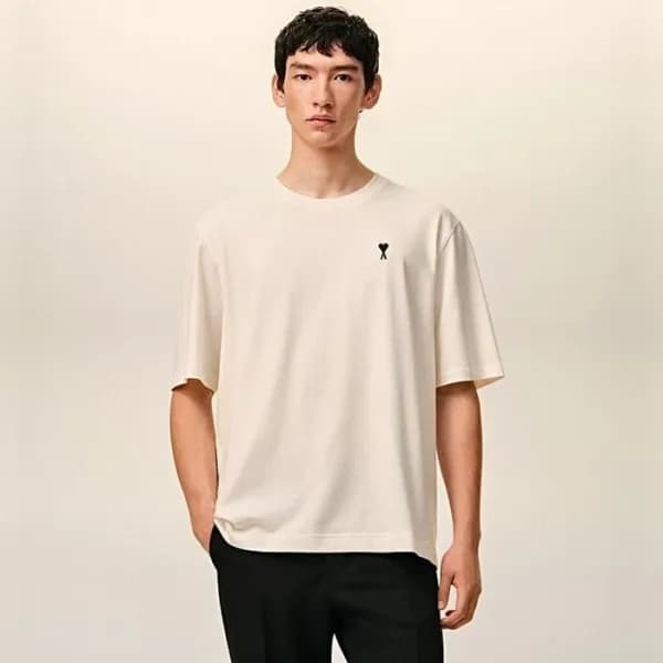 아미 남성 라운드 반팔티 - Ami Mens Round Tshirt - amc13395x - 1