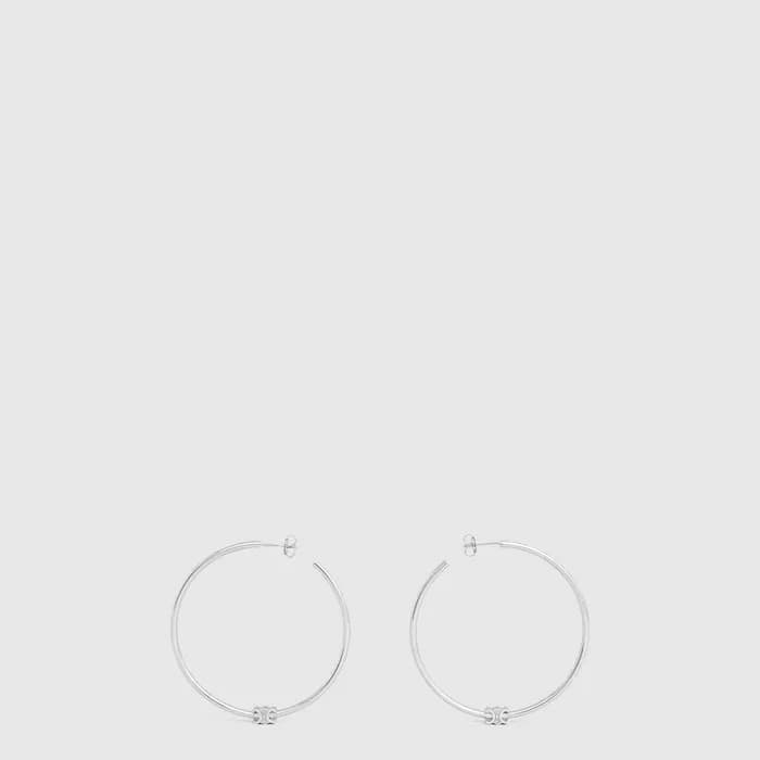 셀린느 여성 트리오페 라지 후프 이어링 - Celine Womens Triope Large Hoop Earring - acc10634x - 1
