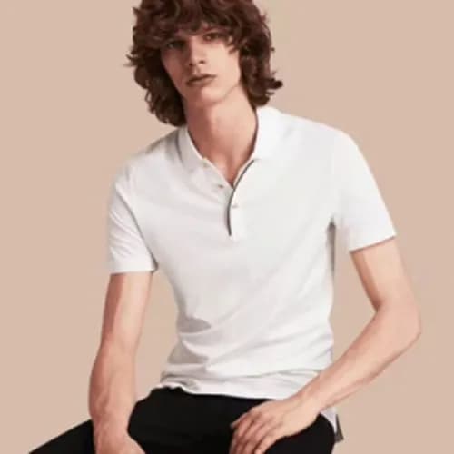 [버버리] 튼 피케 폴로셔츠 화이트 남성용 폴로 셔츠 bb0026f - Burberry P…