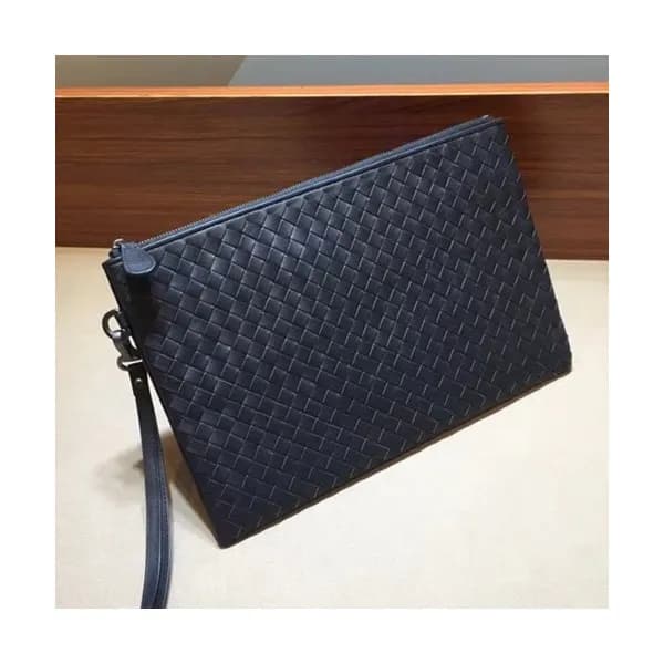Bottega Veneta Leather Black Clutch Bag,30cm - 보테가… - 1
