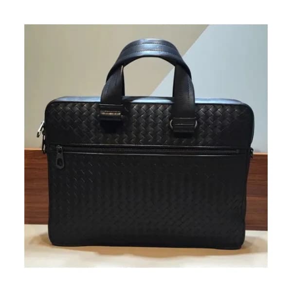 Bottega Veneta Leather Black Mens Business ,36cm -…