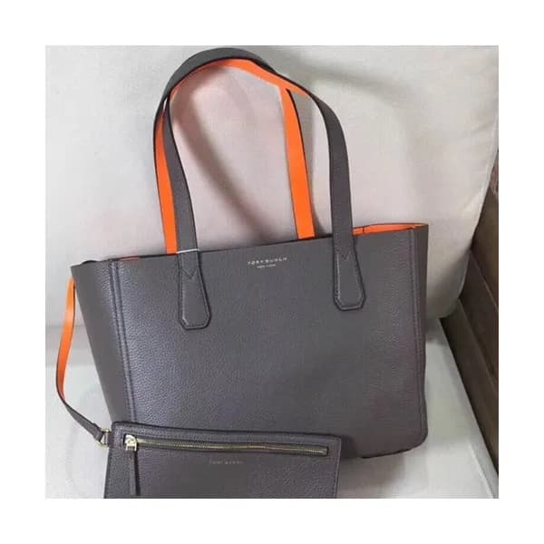 Tory Burch Leather Gray Tote Shoulder Bag,30cm - 토… - 1