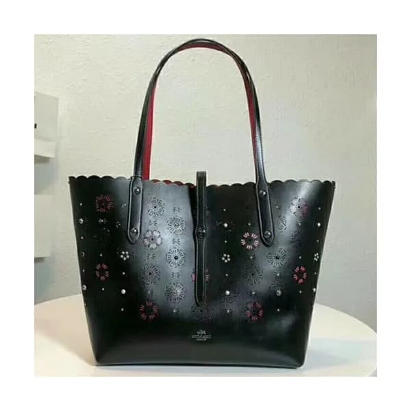 Coach Leather Tote Shoulder Shopper Bag,31.5cm - 코… - 1