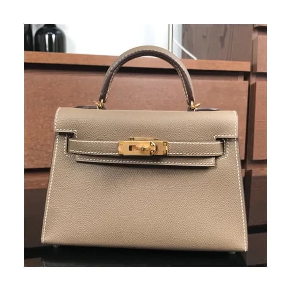 Hermes Mini Kelly 2 Epsom Leather Tote Shoulder Ba… - 1