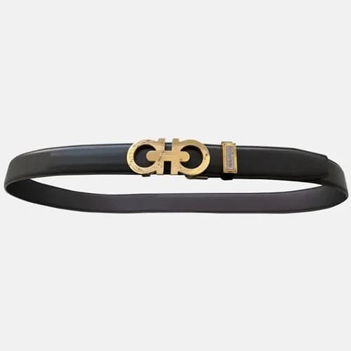 Salvatore Ferragamo 2019 Mens Gancini Buckle Leath… - 1