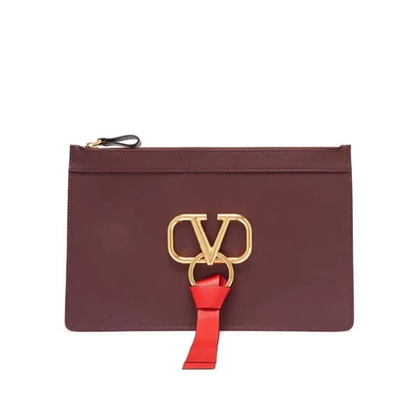 Valentino 2019 Leather Clutch Bag - 발렌티노 2019 레더 … - 1